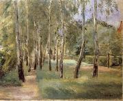 Max Liebermann The Birch-Lined Avenue in the Wannsee Garden Facing West oil on canvas